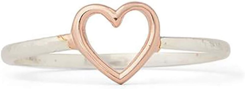 Pura Vida Silver-Plated Open Heart Ring